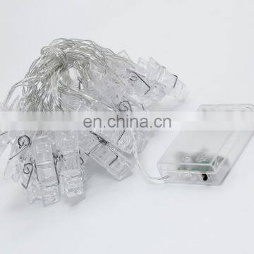 IP65 Photo Clip String Lights Battery Powered Led Fairy Light Party Bedroom DIY Clothespin Shapes photo-6