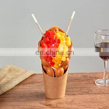 Ice Cream Display Model Simulation Food Hongkong Egg Bubble Waffle Model Display With Paper Box Egg Waffle Model photo-3