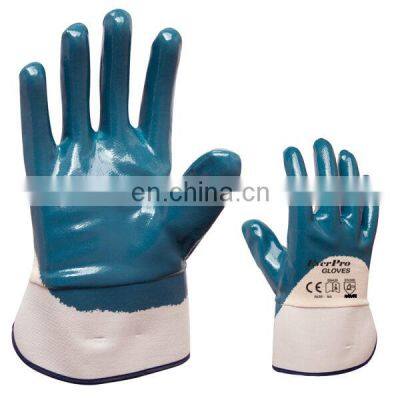 Anti Oil Yellow Nitrile Half Coated Gloves For Car Repair photo-5