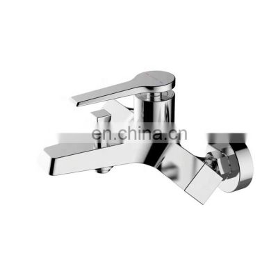 Gaobao single handle wall mount brushed nickel stainless steel shower head mixer faucets with button switch