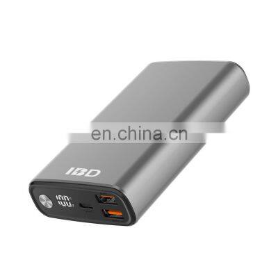 IBD 2021  Wholesale 15000 mah Alluminum alloy + PC Custom OEM logo Portable Power Bank For Macbook