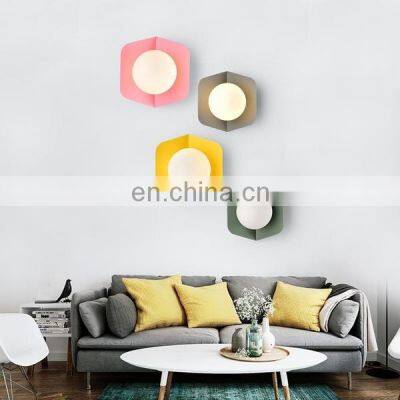 Colorful Metal Wall Lamp Bedside Creative Design Wall Light