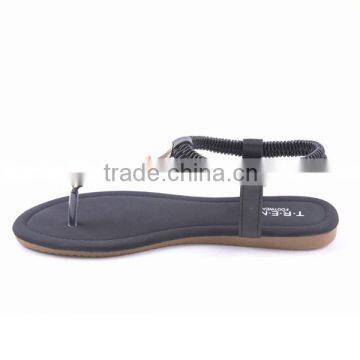 New Design Fashion Ladies Simple Flat Summer Elastic Loop Happy Feet Sandals 2016 photo-4