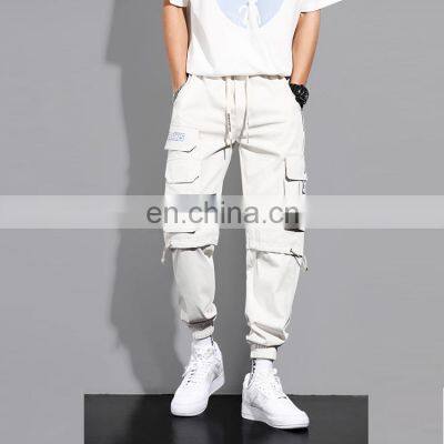 Wholesale custom logo Joggers mens cargo pants with side pockets