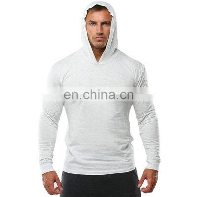 Spring and summer new leisure fitness sports long-sleeved cotton plus size wholesale custom light and solid color hooded sweater