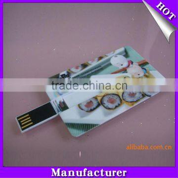 Super slim / thin card usb flash drive with full-color imprinting free 1gb 2gb 4gb 8gb 16gb 32gb 64gb