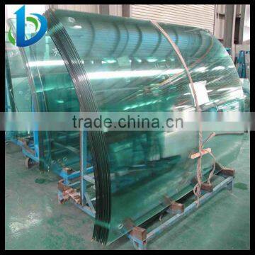 High grade tempered laminated glass curved