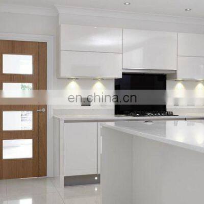 Modern Fancy Prehung Bathroom Walnut Internal Doors With Glass American Style Apartment Solid Wood Door photo-4