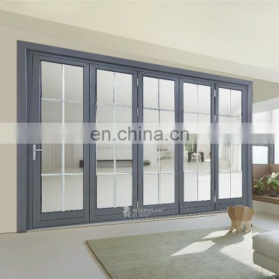 Latest design aluminum frame accordion folding door