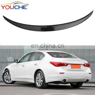 For Infiniti Q50 Q50S Spoiler carbon fiber Car Rear Wing Primer Color Rear Spoiler For Infiniti Q50 2013+