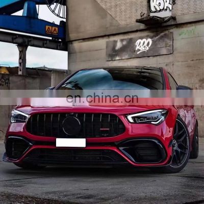 For W118 modified CLA45 AMG model body kit include front bumper assembly rear lip for Mercedes benz CLA CLA200 CLA260 2020 2021