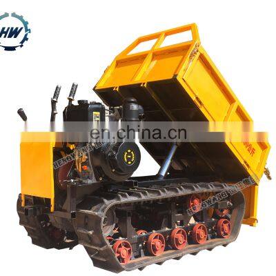 Carry Wood and Rock capacity mini crawler dump truck