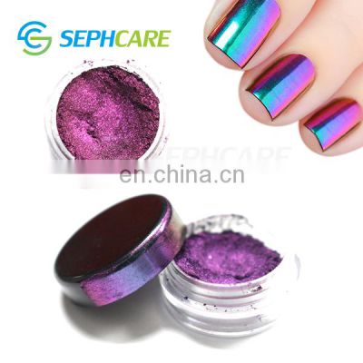 Sephcare Best price mirror chrome powder nails Color Shiting Chameleon Pigment for makeup