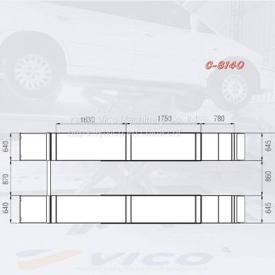 On Ground Install Ultra Air Hydraulic Thin Scissor Car Lift Machine on Hot Sale #V-JSDB-C-8140 photo-4