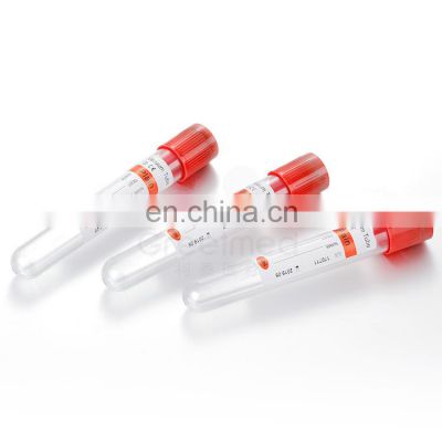 CE quality low price blue red head plain hospital medical disposable sample vacuum blood collection tube