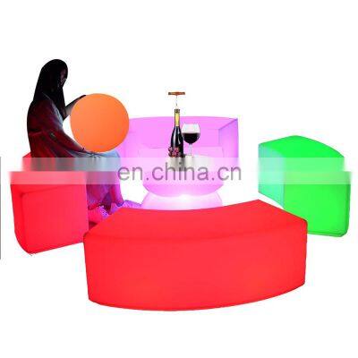 outdoor garden patio pub event hookah lounge nightclub plastic  led light up furniture bar tables and chair sofa stools set