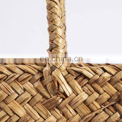Wholesale Handmade Natural Weaving Beach Shopping Palm Leaf Seagrass Handle Bag photo-4
