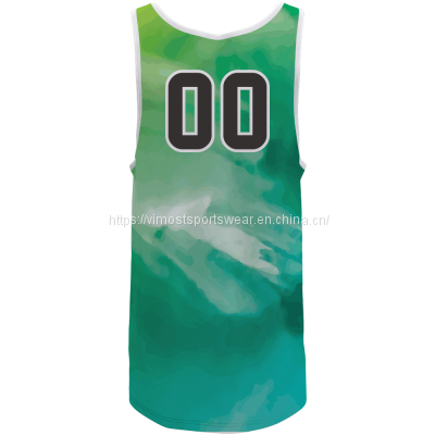 2023 Latest Custom Sublimated Basketball Jersey With Fashionable Design photo-2