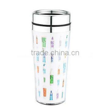 16oz hot sell travel thermal mugs with picture insert