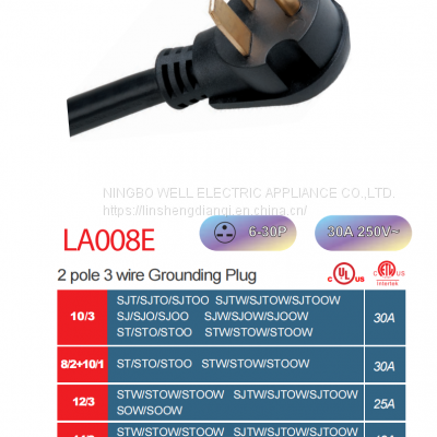 NEMA 6-30P R.V. POWER CORD