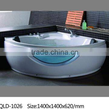 new design freestanding ABS whirlpool massage bathtub for two people