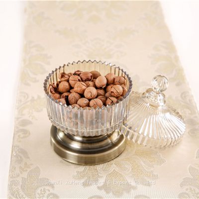 Wholesale Luxury Vintage Crystal Colorful Glass Candy Jars Storage Jar Candle Container With Lid For Festival Use photo-2