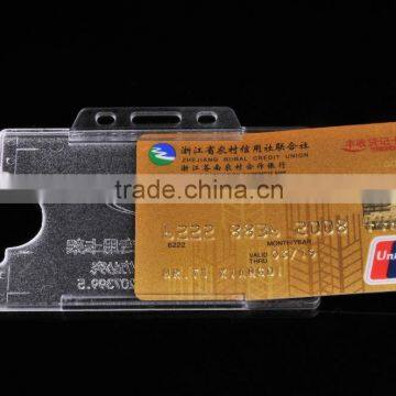 Hard Plastic Transparent Horizontal Clear id Badge Card Holder Cover Quality Choice photo-5