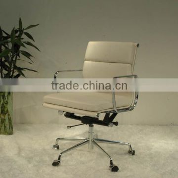 Replica Italian genuine leahter Charles and Ray low back Fauteuil soft pad group office chair, excutive soft pad low back chair