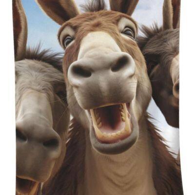 Beach Towel Funny Donkey Theme Sand-Free Microfiber Towel Ultra Soft Quick Large Size Dry Pool Towel Absorbent Towel Lightweight
