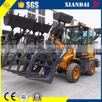 1.0ton grass grabber wheel loader with CE approved and optional attachments