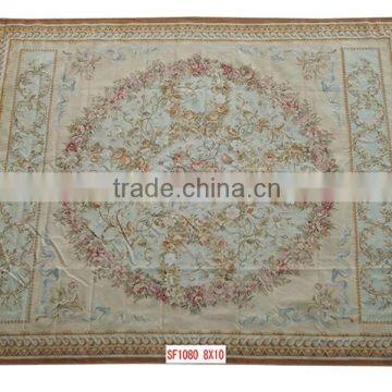 handmade superior New Zealand wool and silk blend rug