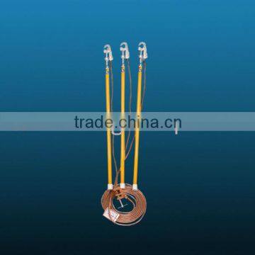 Portable ground earth rod set with earthing wire and clamp