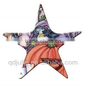 Sublimation polymer Star Christmas tree decorations