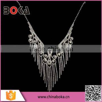 BOKA crystal fringe necklace