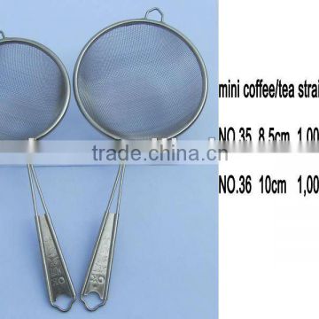 8.5cm and 10cm mini coffee/tea strainer/skimmer