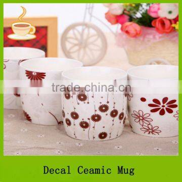 country style plain white new bone china mug printed flower coffee mugs prices cheap