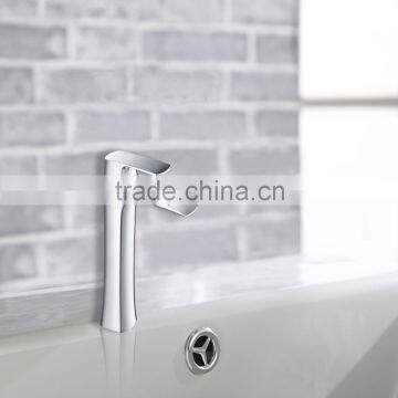 Solid Brass Chrome Plated Modern Long Neck Basin Tap photo-5