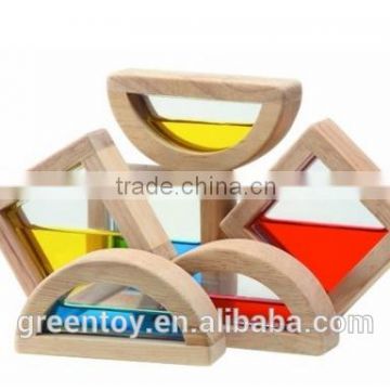 wooden toy water Blocks wood puzzle