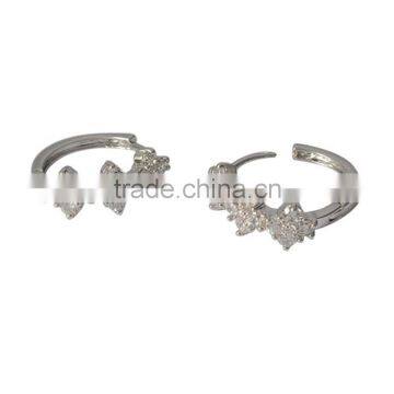 Earring, Fashion Gold Jewelry Square Crystal Zircon Setting Post Brass Earring, Earring Jewelry Wholesale P9581 photo-4