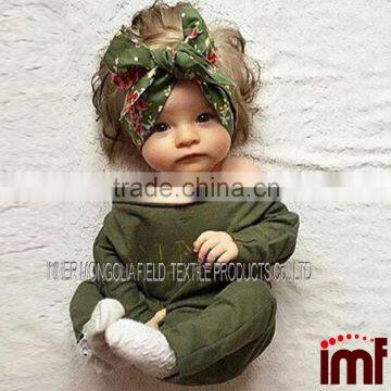 2016Wish Hot Selling Dark Green Cute Baby Suits