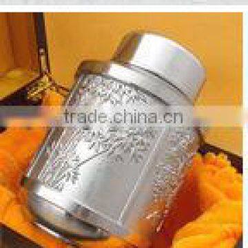 metal tea caddy