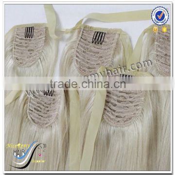 2016 new products long blonde ponytail hair extensions