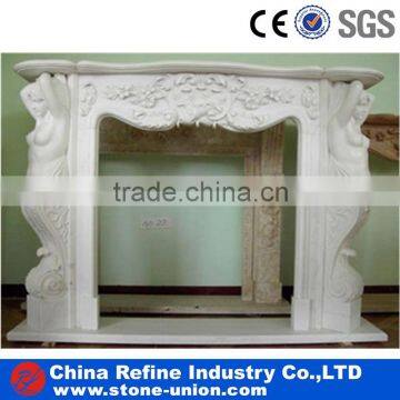 Carving White marble fireplace