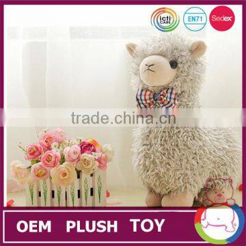 Wholesale grey color alpaca sheep toy for 2015