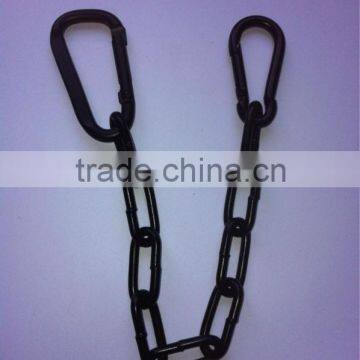 ZINC PLATED CAEBINE HOOK WITH LINK CHAIN BLACK photo-2