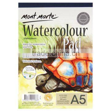 Mont Marte Watercolour Pad German Paper A5 300gsm 12 Sheet