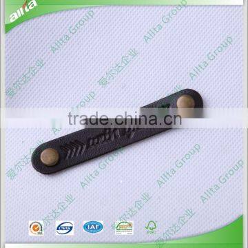 Allta Group professional custom wholesale factory price cheap clothing embossed pu leather patches for jeans