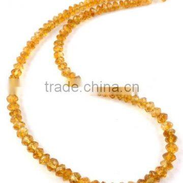 1 Strand Natural Citrine Faceted Rondelle Drilled 5-6mm Beads,Handmade Jewelry Making Citrine Beads