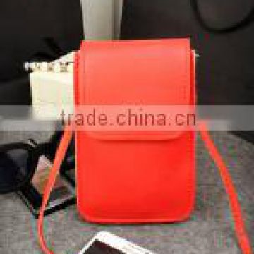 Specialized Hot OEM Colorful Packet Wallet PU Mobile Phone Lady Shoulder Women Leather Bags