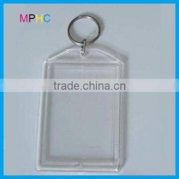 Large Rectangle Shape Plastic Blank Photo Frame Acrylic Key Chain